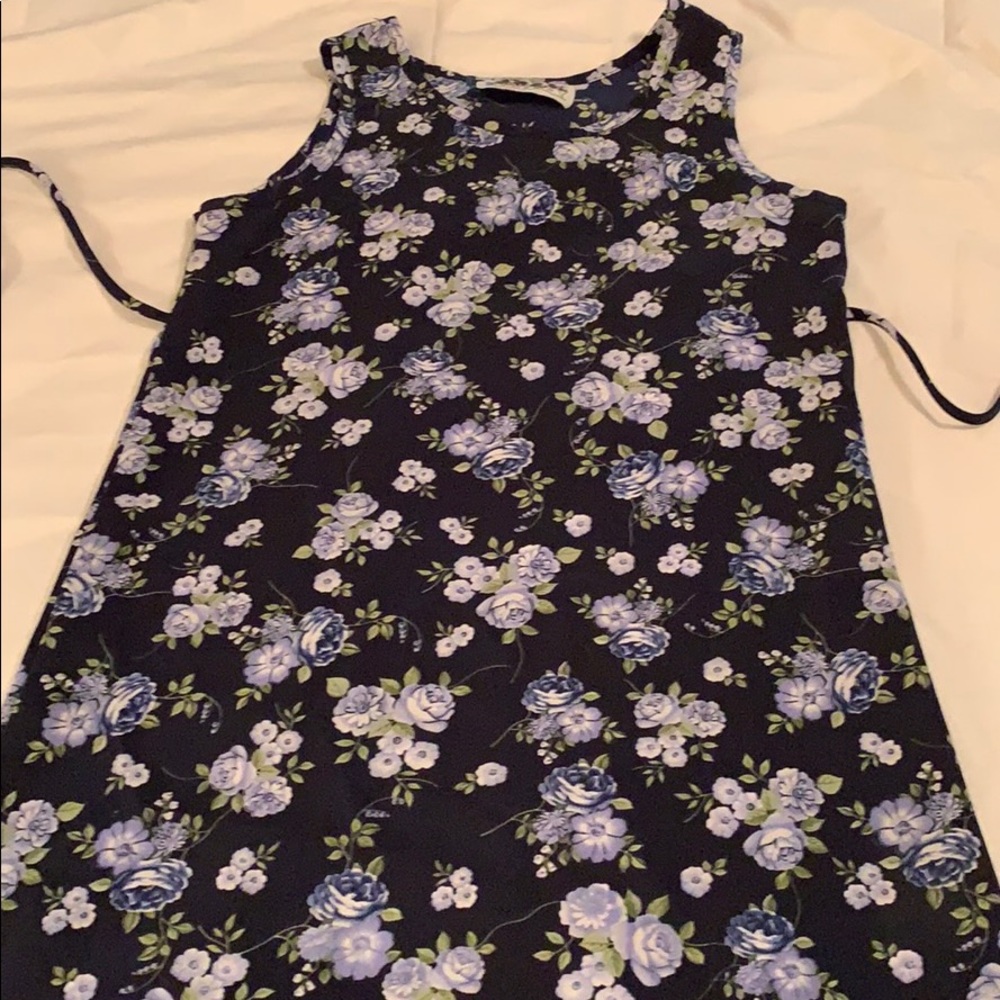 Zoey blue floral long dress